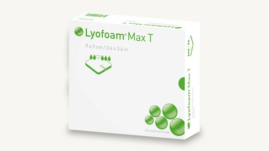 Lyofoam Max T Absorbent Tracheostomy Dressing 3.6" x 3.6", Sterile, 10/Box