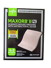 Maxorb II AG Alginate Wound Dressing w/Antibacterial Silver, 4" x 5", Sterile, 10/Box