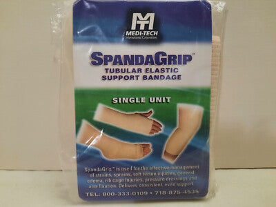 SpandaGrip Tubular Elastic Support Bandage, Size C 2.75" x 36", For Small Ankles/Med Arms, 12/Box