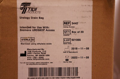 Urology Drain Bag, Sterile, 20/Box