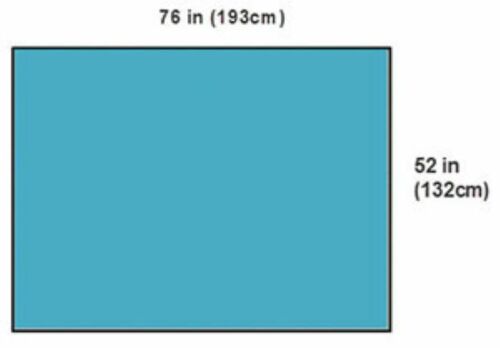 Three-Quarter Sheet Convertors, 52" x 76", Sterile, 20/Box