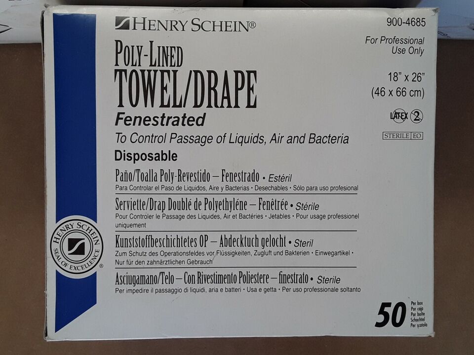 Poly-Lined Fenestrated Towel Drape 18" x 26" 50/Box