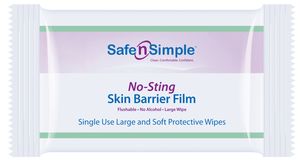 No-Sting Skin Barrier Film Wipes Large 25/Box