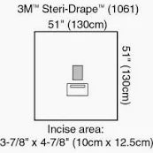 Steri- Drape With Incise Film and Pouch, 51"x51", 38/Box