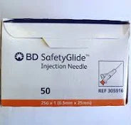 Safety Glide 3ml 25G x 1", 50/Box