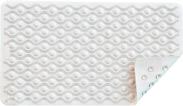 Rubber Bath Mat, White, 15.75" x 27.5",  1/Box