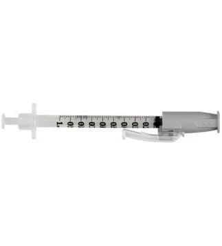 Safety Glide 1 mL 27Gx 1/2 Tuberculin Syringe, 100/Box