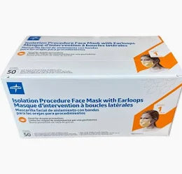 IsolationProcedure Face Mask With Earloops, Level 1, 50/Box
