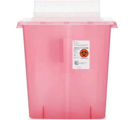 In-Room Sharps Container 3 gal w/Lid, 1Each