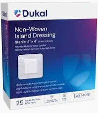 Non-Woven Island Dressing 4" x 4", 25/Box