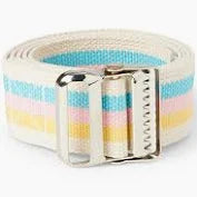 Gait/Transfer Belt Metal Buckle 60" Multi-Colored Pastel, Each