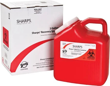 Sharps Recovery Medical Waste Collection & Disposal System, 2 Gallon