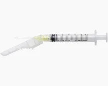 SurGuard3 Hypodermic Syringe, 3mL w/25G x 5/8" Safety Needle, Sterile, 100/Box