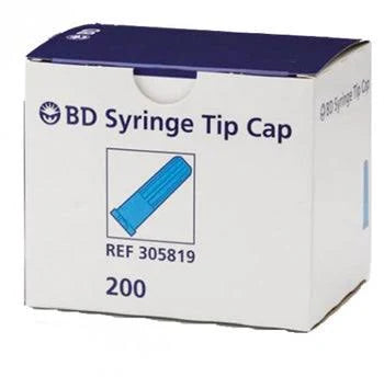 Luer Lok Syringe Tip Caps, Sterile, 200/Box