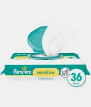 Sensitive Baby Wipes 7"x6.7" Fragrance Free, 36/Pack