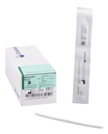 Self-Cath Urinary Catheter, Straight Tip w/o Connector, Female, 14Fr x 6", Sterile, 30/Box