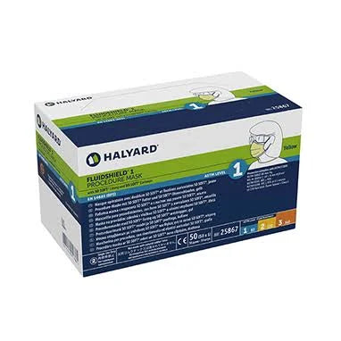 Procedure Mask FluidShield Level 1 Earloops, 50/Box