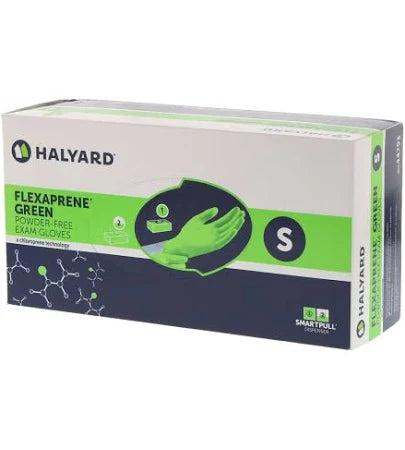 Flexaprene Green Exam Glove, Powder Free, Small  2000/Case