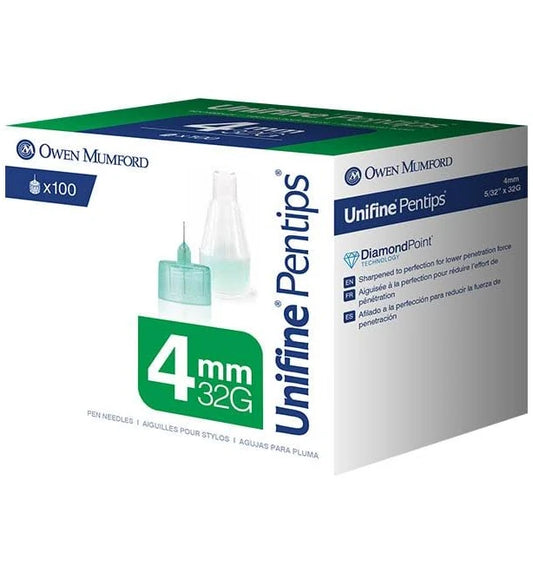 Unifine Pentip, 4mm 32G, 100/Box 10 Boxes/Case