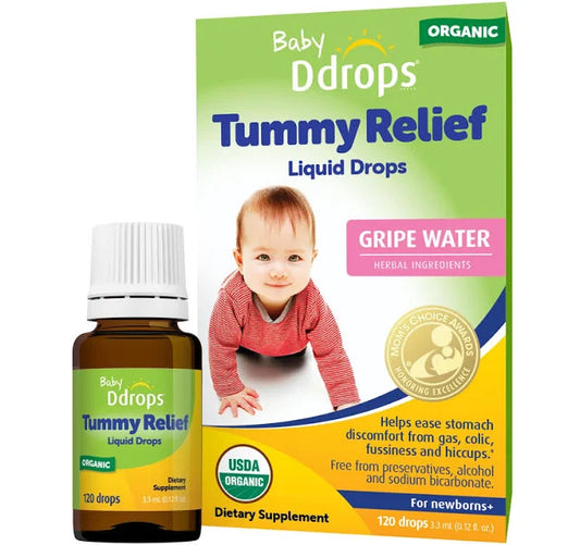 Baby D Drops, Tummy Relief Liquid Drops, Gripe Water, 0.5mL 15 Drops, Sample Size, 30/Box