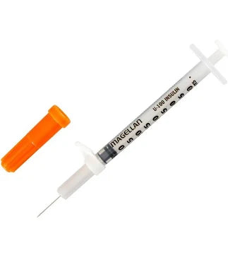 Magellan 3/10mL Insulin Safety Syringe, Permanent Needle, 30G x 5/16", Sterile, 50/Box