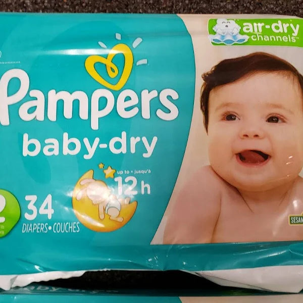 Diapers 12 Hours Of Dryness 34/Bag