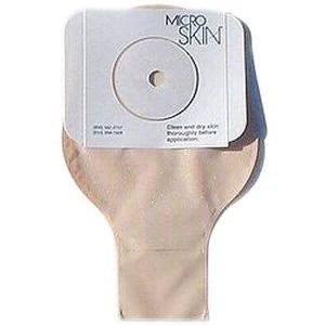 Micro Skin Ostomy Pouching Systems , 11" One-Piece Press'n Seal Opaque Drainable Pouch w/Hydrocolloid Washer/Ring, for 22mm Stoma