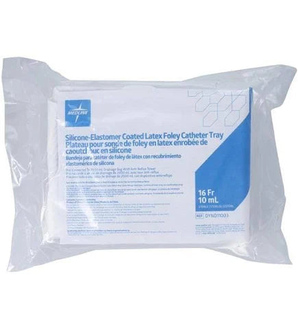 Foley Catheterization Tray Silicon Cath, & Bag 16Frx10mL Sterile, 1/Bag
