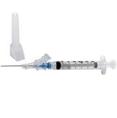 Safety Glide Luer Lok Syringe 3ml w/Injection Needle 23g x 1 1/2", Sterile 50/Box