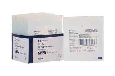 Nonwoven Sponges 2" x 2" 4-Ply, Sterile, 2/Pk 50 Packs/Box