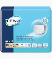 Tena Plus Breathable Underwear, Medium, 18/Bag 4 Bags/Case