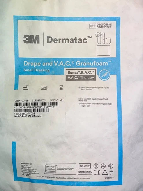 Dermatac Drape and V.A.C. Granufoam, Small Dressing, Sterile, 10/Box