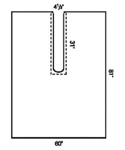 Large Impervious Splint Drape, 81"x60", 34/Box