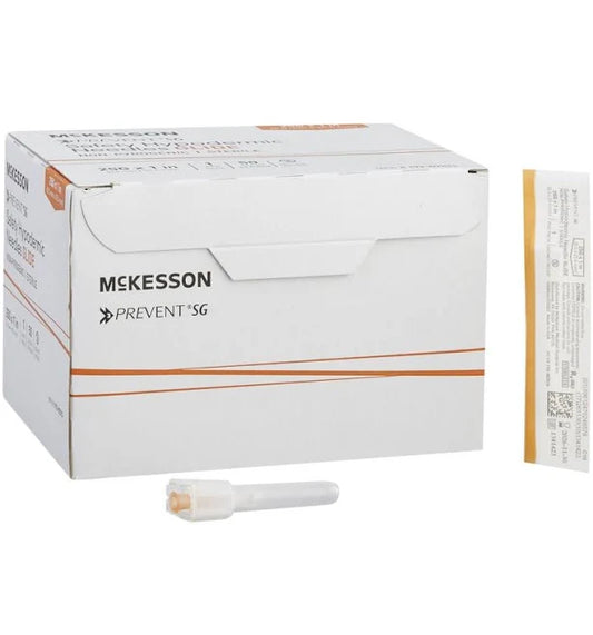 Prevent SG Safety Hypodermic Needles Glide, Non-Pyrogenic, 25G x 58", Sterile, 500/Case