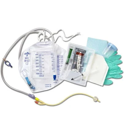 Urine Meter 400 mL w/Drain Bag 2500 mL, Luer Lock Sample Port, Clamp Drainage, 1/Pack