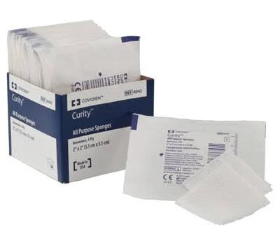 Curity All Purpose Sponges 2"x2" 4-Ply, 3000/Case