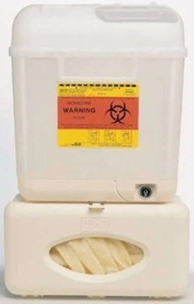 Sharps Collector Wallmate w/Glove Holder, 5.4QT, 1/Box