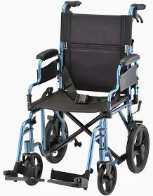 Transport Chair 19" w/Flip Up Arms & Hand Brakes, Each
