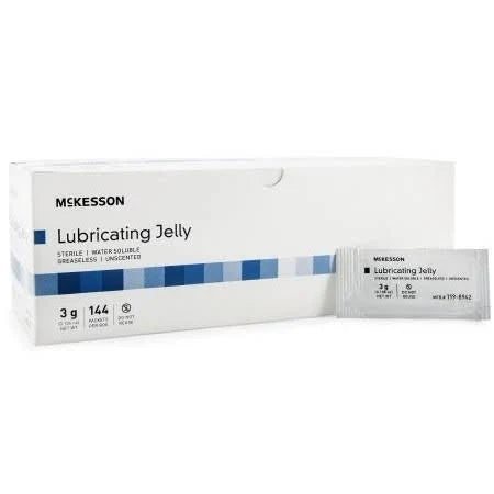 Lubricating Jelly, Unscented, Sterile, 3g, 144/Box
