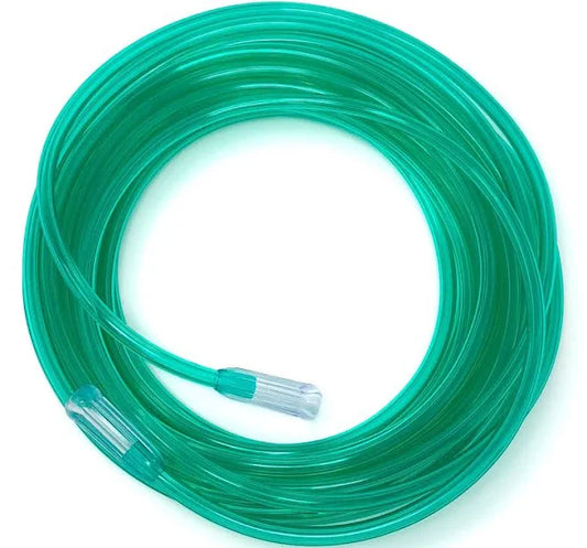 Oxygen Tubing, 50 Feet Green Crush-Resistant Lumen, Vinyl Tipped, 15/Box