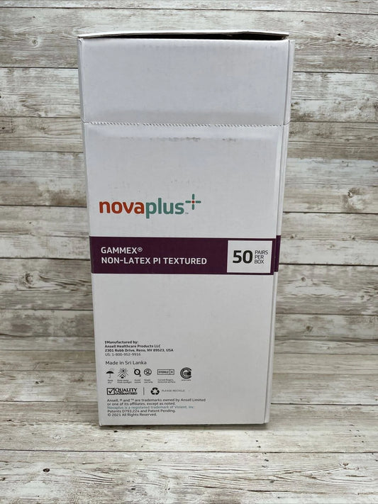 Surgical Gloves, Gammex Non-Latex NovaPlus, Size 8, 50 Pairs/Box