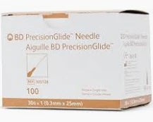 BD Precision Glide Needle 30Gx 1", 900/Box