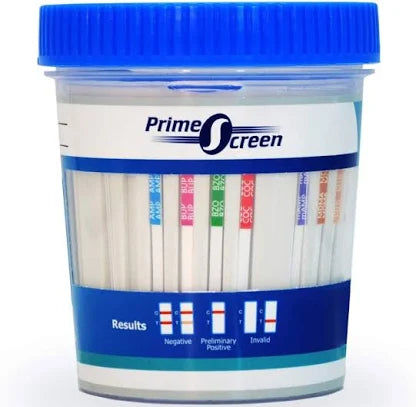 Accurate Multi Panel Drug Urine Test Cup (AMP, BAR, BZO, COC, MET, MDMA, MOP-300, MTD, OXY, PCP, TCA, THC) 25/Case