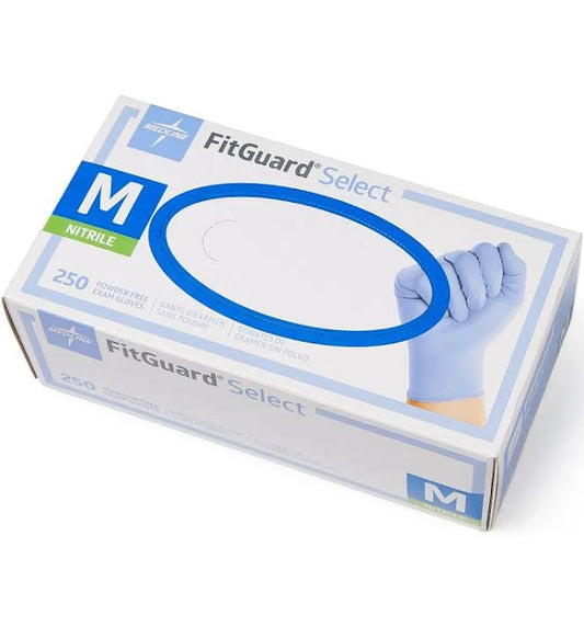 Exam Gloves, FitGuard Select, Nitrile, Medium, 250/Box