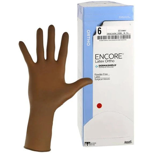 Surgical Gloves, NovaPlus Encore Latex Ortho, Size 6, 50 Pairs/Box