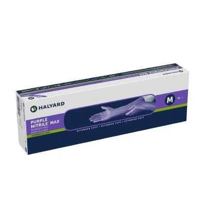 Purple Nitrile Max Powder-Free Exam Glove, Medium, 400/Box