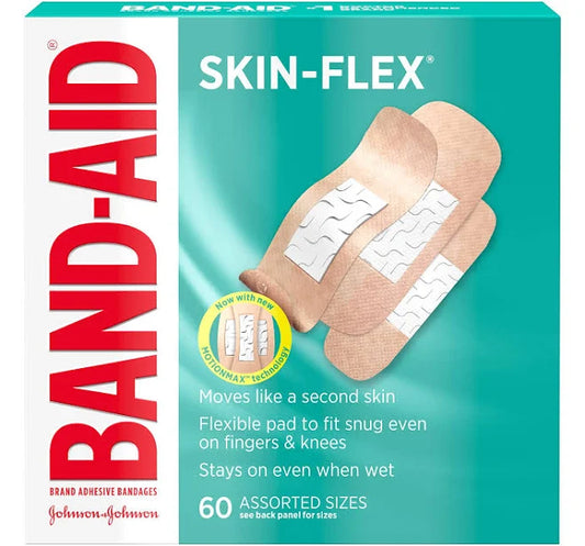 Band-Aid Skin Flex, Assorted Sizes, 60/Box 6 Boxes/Pack