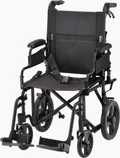 Lightweight Transport Chair w/Locking Hand Brakes & Flip Up Desk Arms, Each