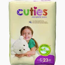 Cuties Complete Care Premium Baby Diapers, Size 6, 35+lbs. 23/Pack 4 Packs/Case