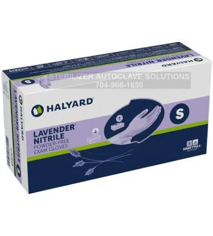 Exam Glove Small Non-Sterile Nitrile Standard Cuff Length Textured Fingertips Lavender Not Chemo Approved 2500/Case
